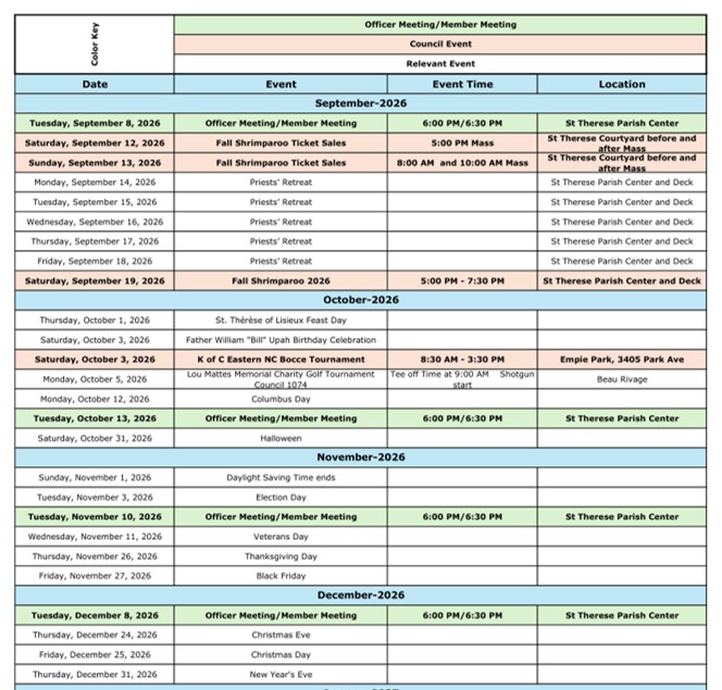 Calendar 2026-09-07
